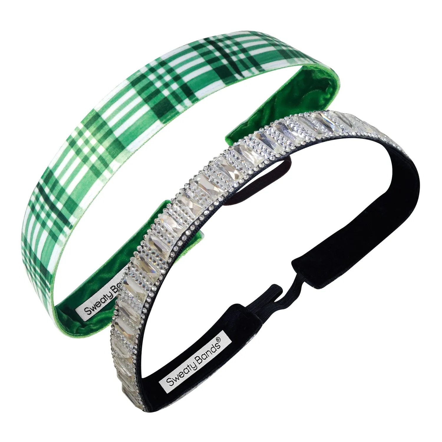 2 Pack | Holiday | Mad for Plaid Green | Bling Silver Beauty
