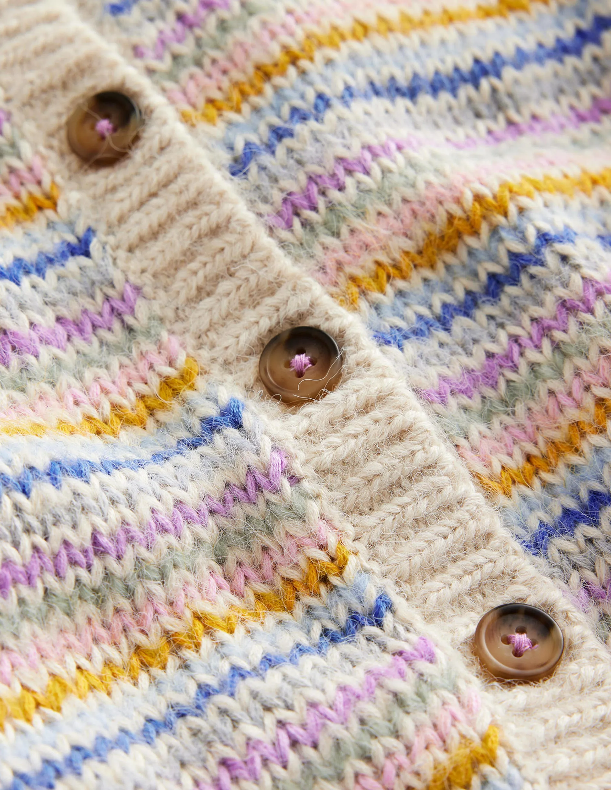 Blouson Stripe Cardigan-Multi Stripe
