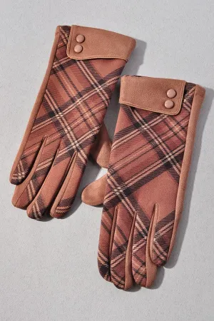 Classic Checkered Gloves (Beige)
