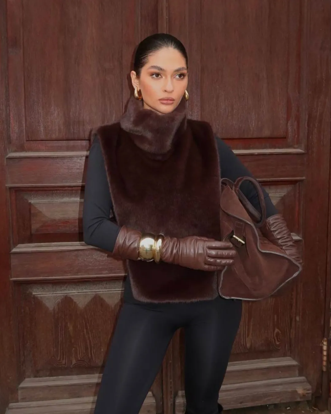 Ferryhill imitatie bont Turtleneck Vest  Luxe Bodywarmer Dames