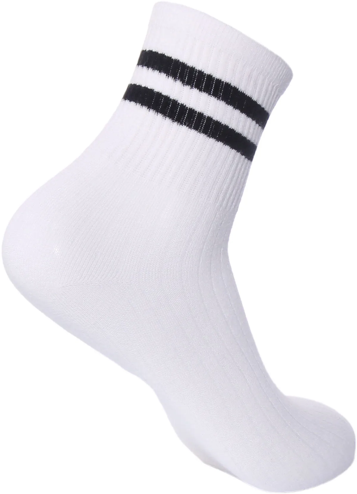 Justinreess England Stripe Socks In White Black For Men