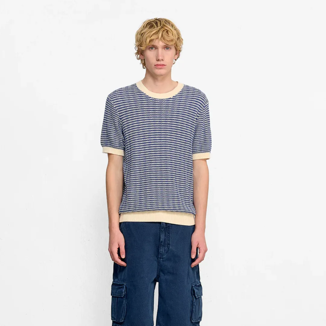 Knitted T-Shirt (Dark Blue)