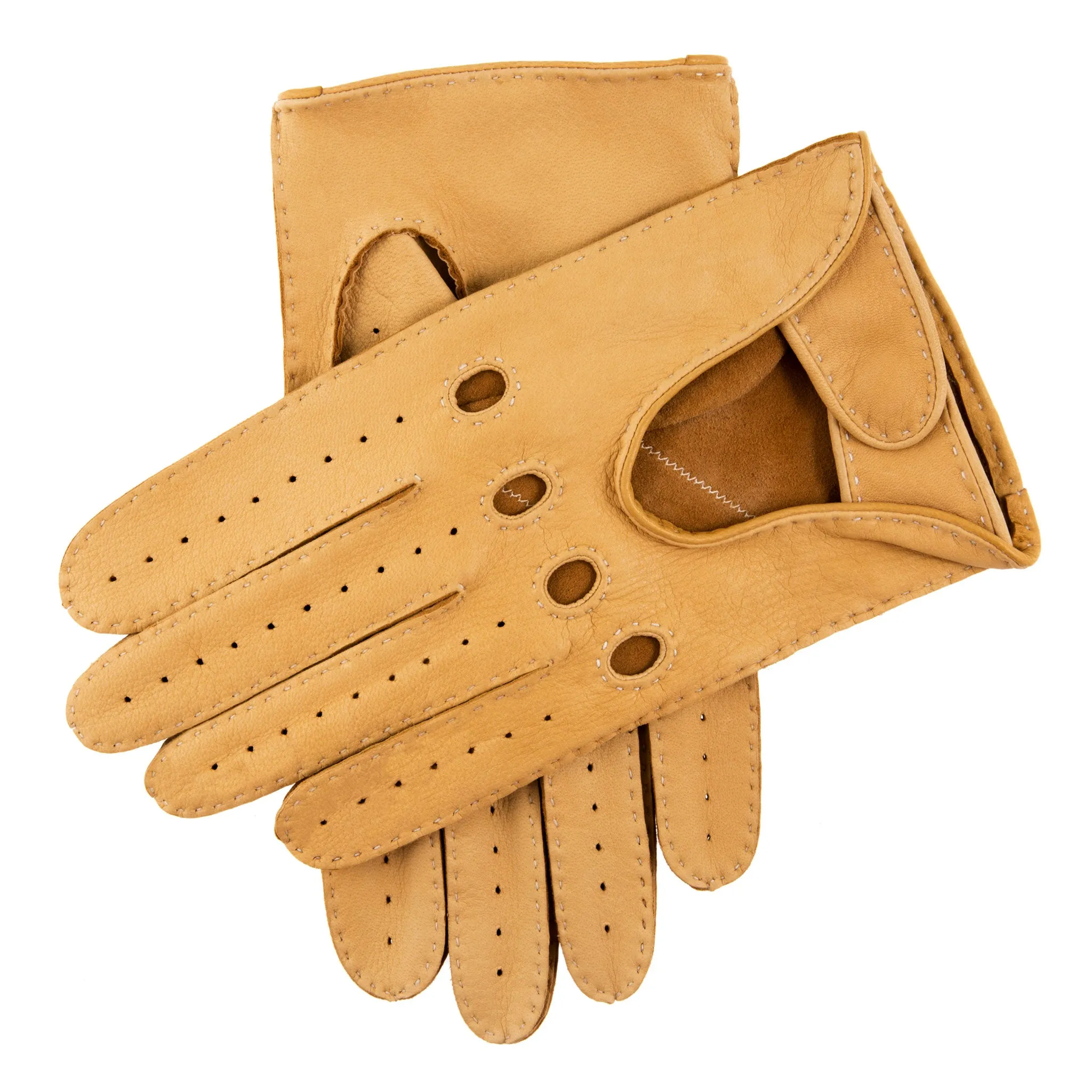 Men's Handsewn Deerskin Leather Driving Gloves