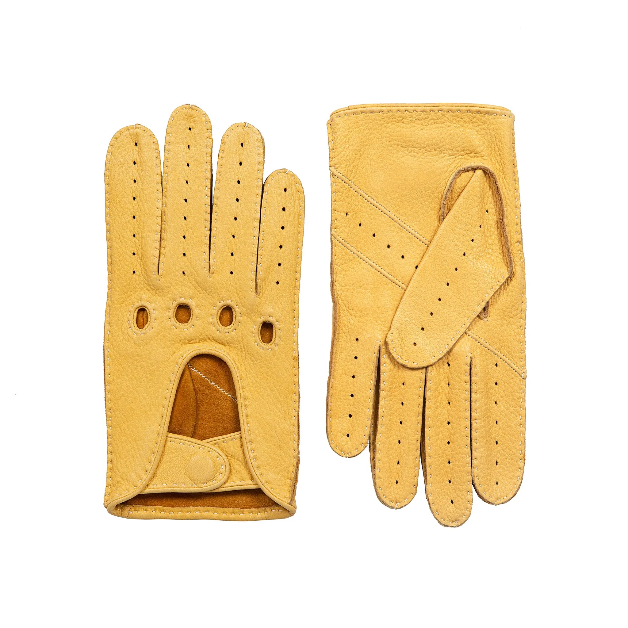 Men's Handsewn Deerskin Leather Driving Gloves