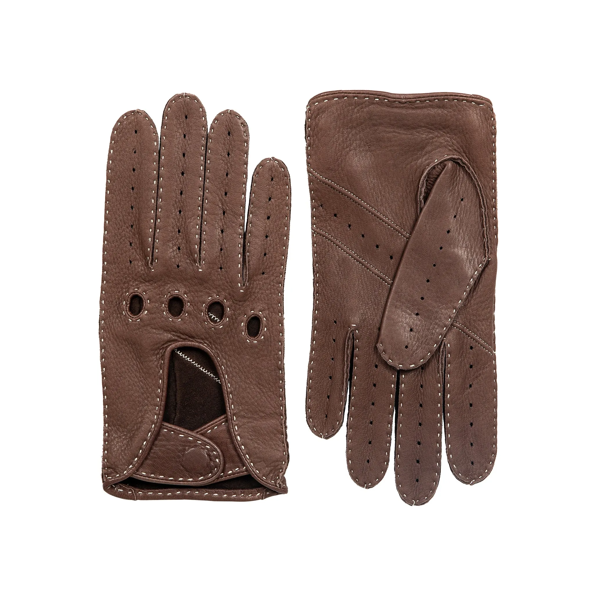 Men's Handsewn Deerskin Leather Driving Gloves