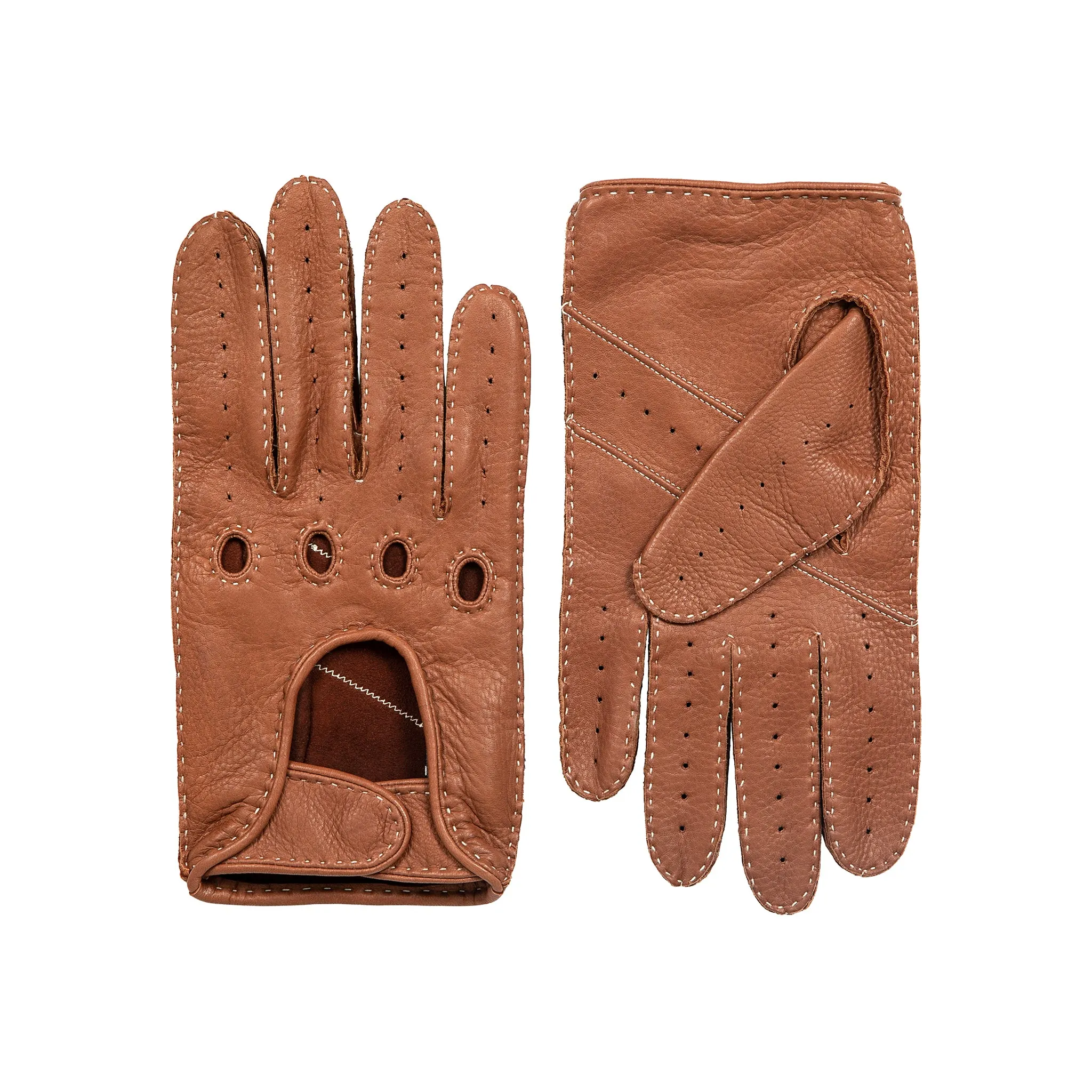 Men's Handsewn Deerskin Leather Driving Gloves