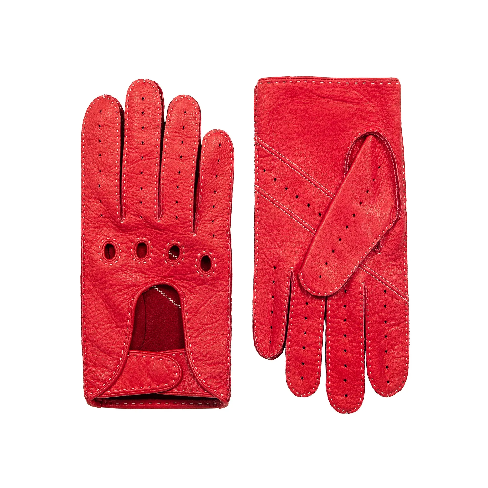 Men's Handsewn Deerskin Leather Driving Gloves