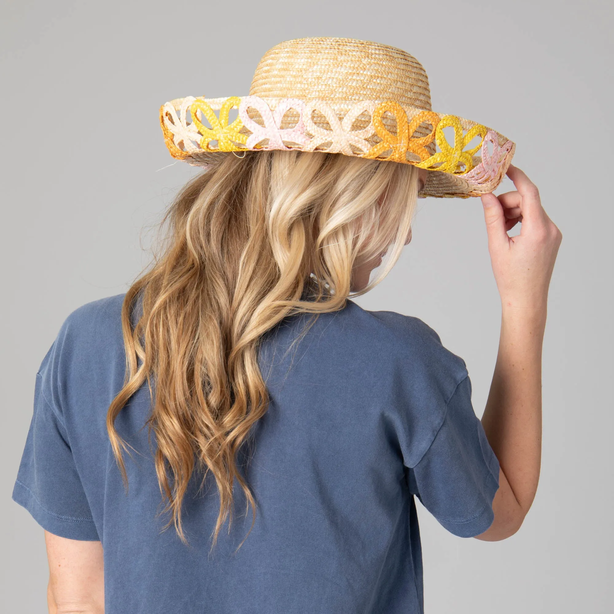 Positano - Women's Turned Up Kettle Brim with Open Weave