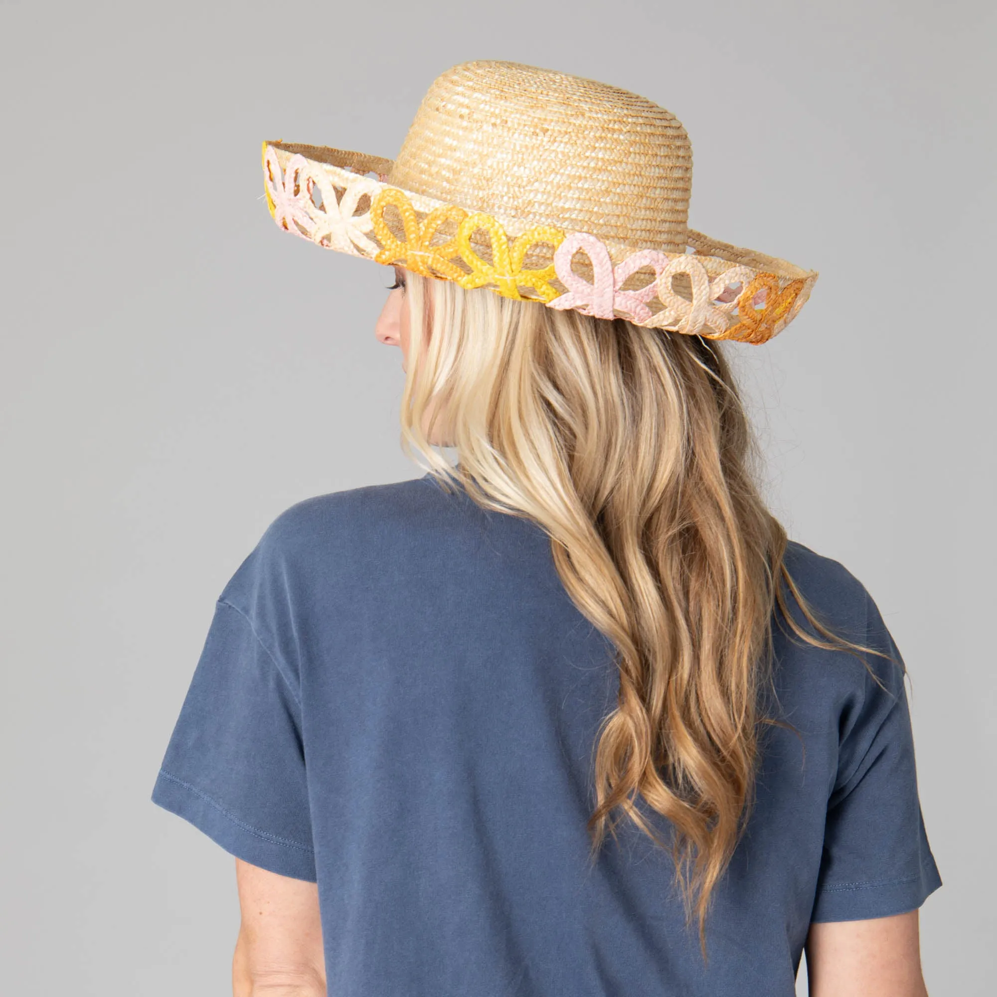 Positano - Women's Turned Up Kettle Brim with Open Weave