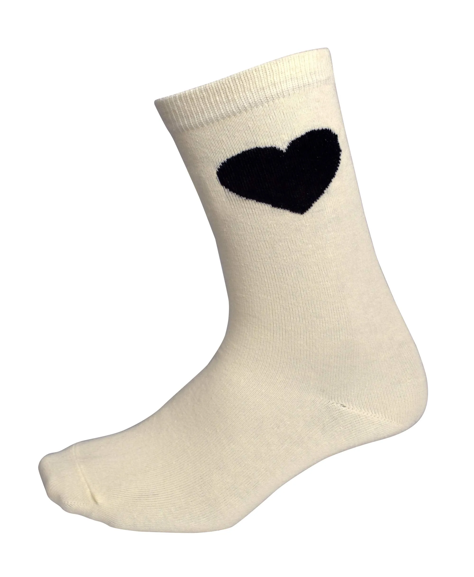 Soft and Cozy Comfortable Soft Cute Hearts Print 5 Pack Crew Socks