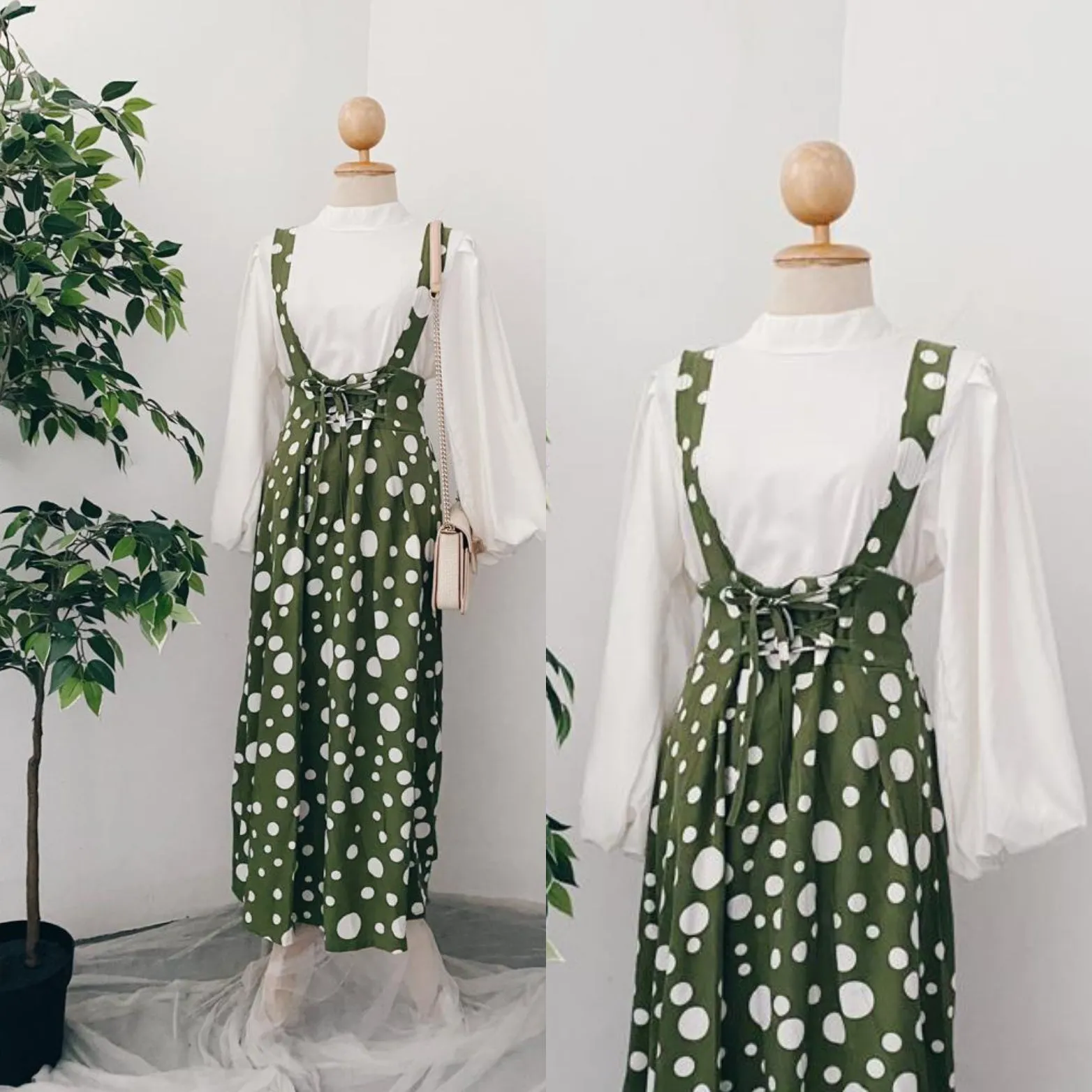 Suspender Skirt - Polka