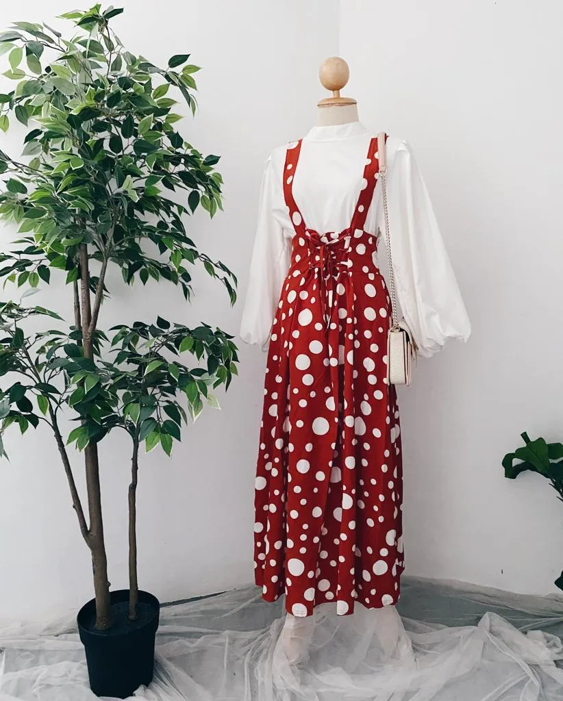 Suspender Skirt - Polka