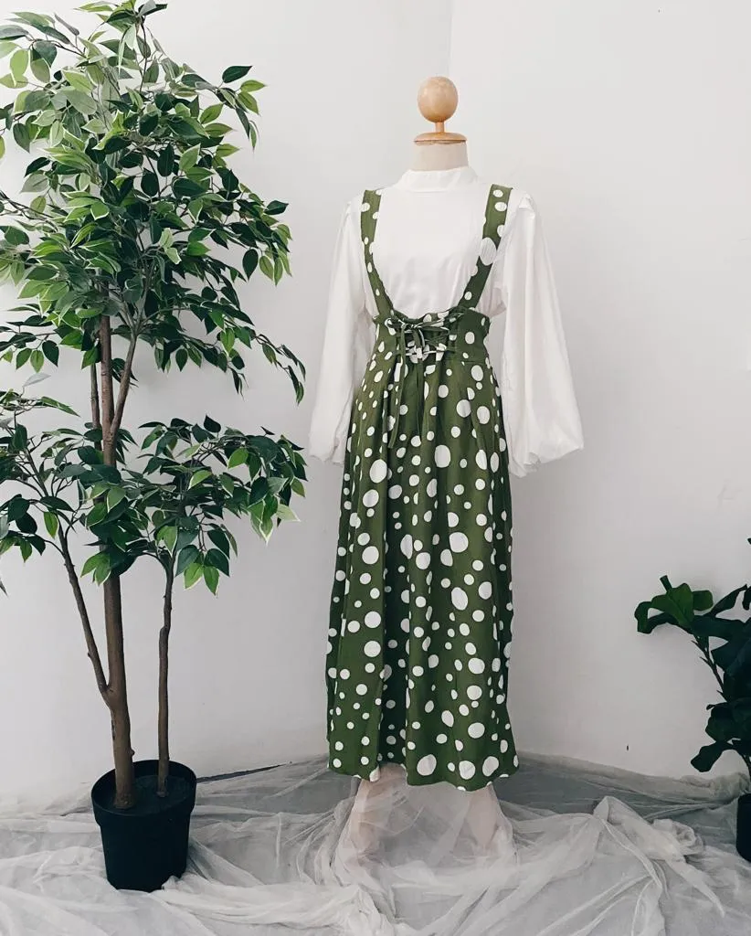 Suspender Skirt - Polka