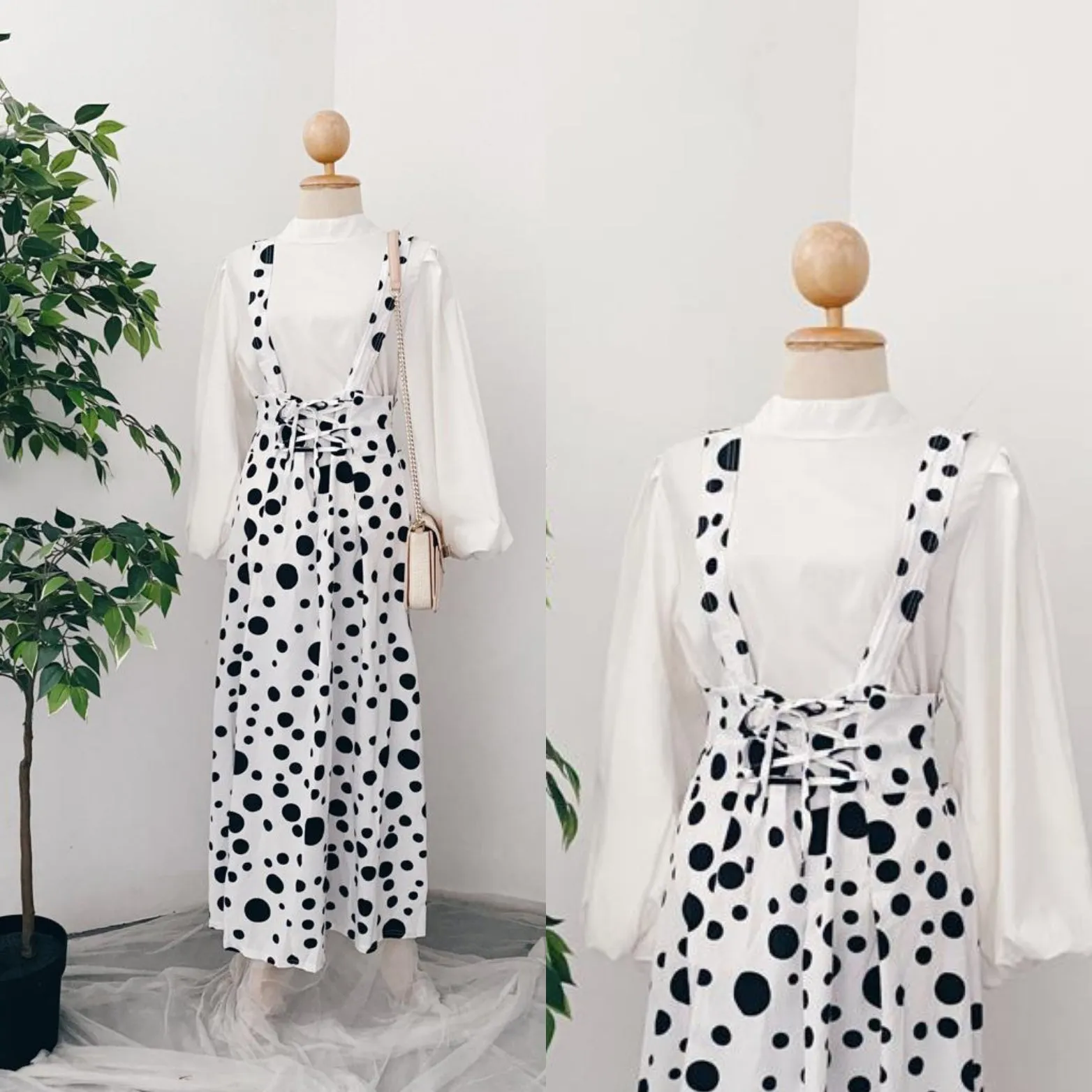 Suspender Skirt - Polka