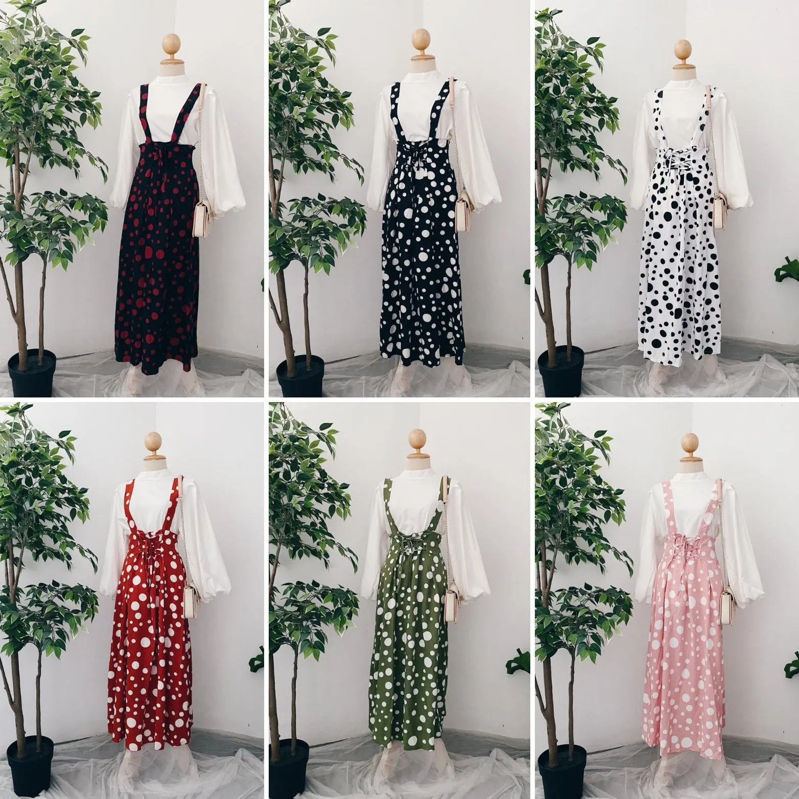Suspender Skirt - Polka