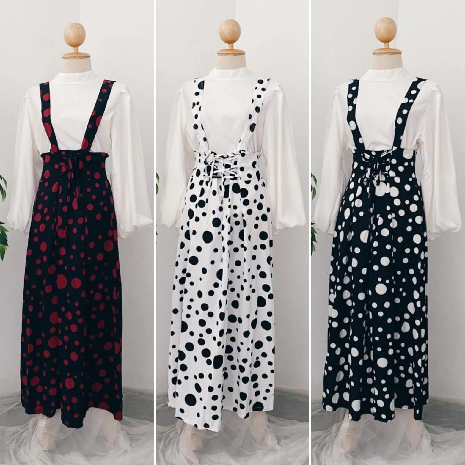 Suspender Skirt - Polka