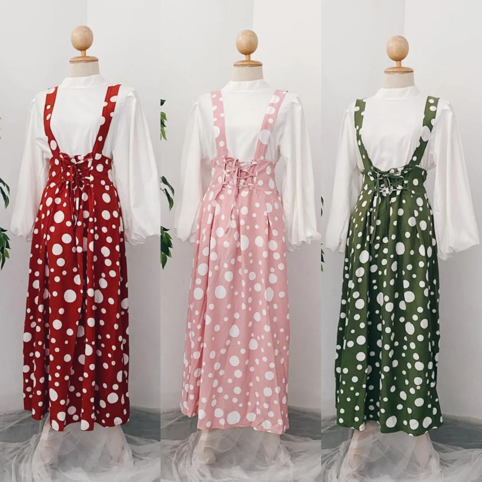 Suspender Skirt - Polka