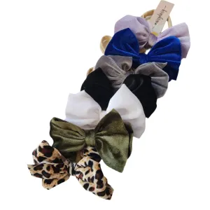 Velvet Bitty Bow Headband