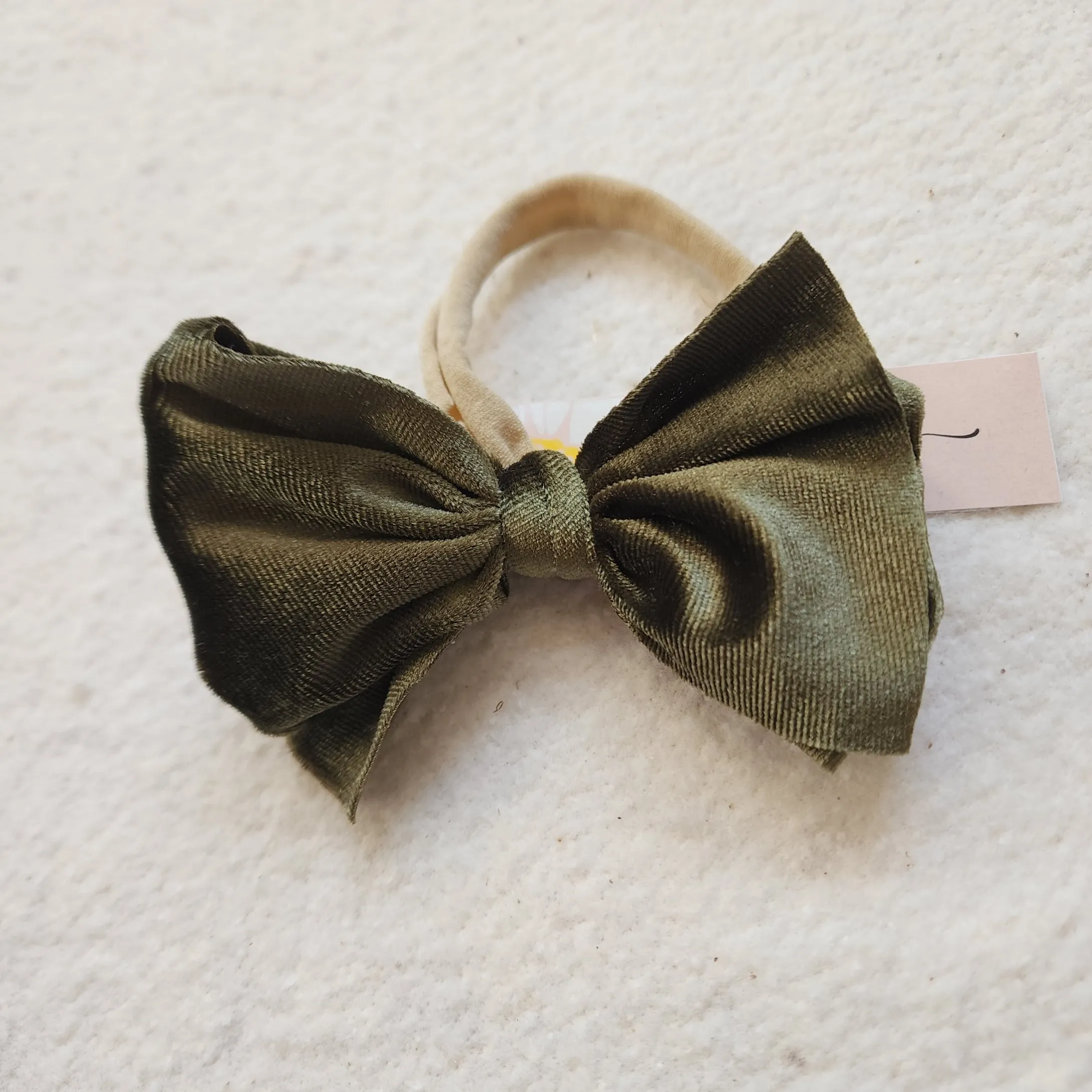 Velvet Bitty Bow Headband