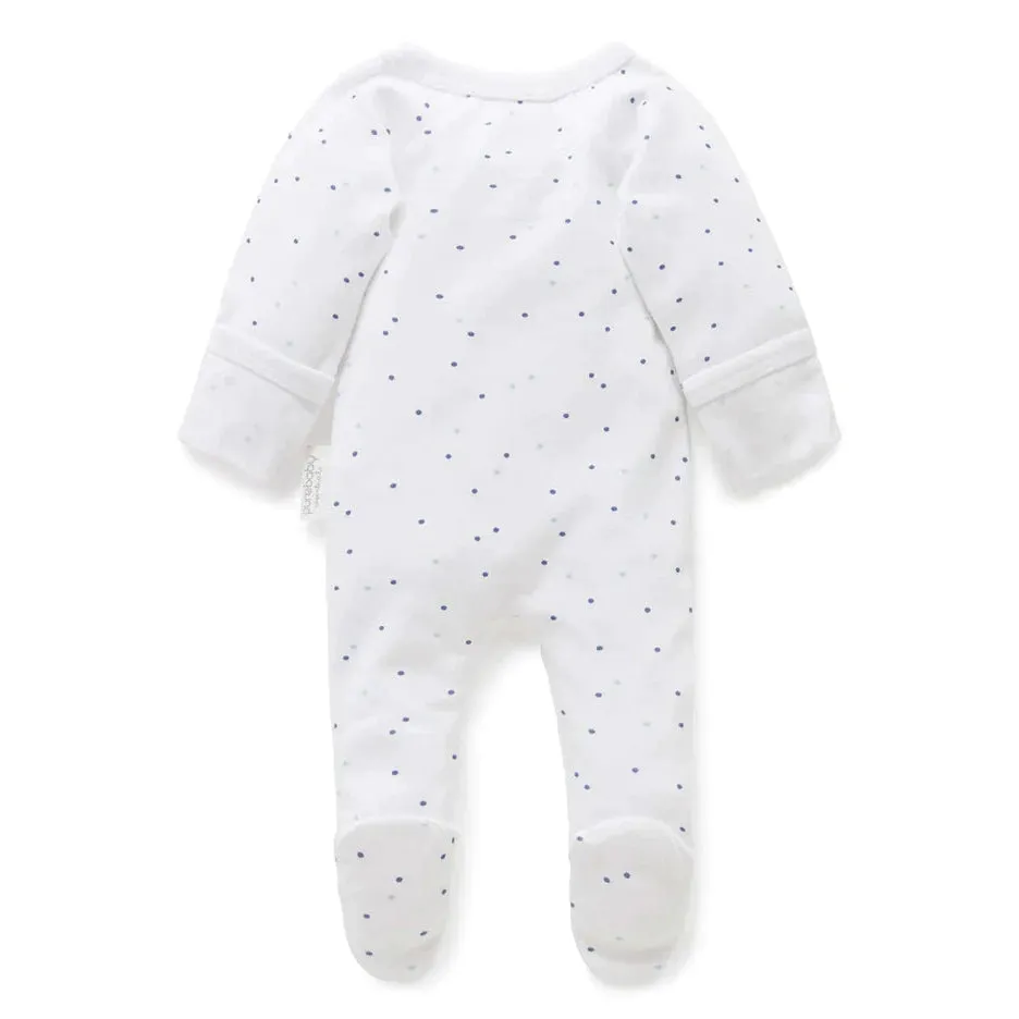 Zip Growsuit - Pale Blue Spot