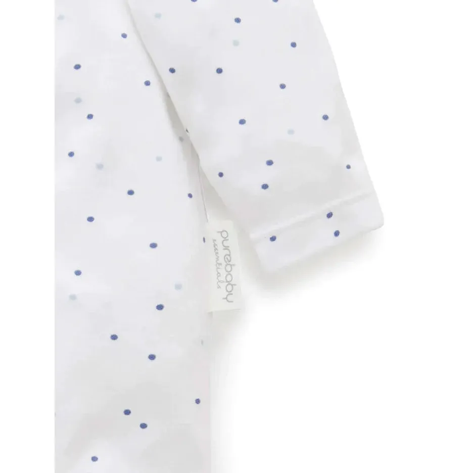Zip Growsuit - Pale Blue Spot
